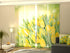 Set of 4 Panel Spring Bright Yellow Tulips