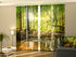 Set of 4 Panel Curtains Sunbeams in the forest