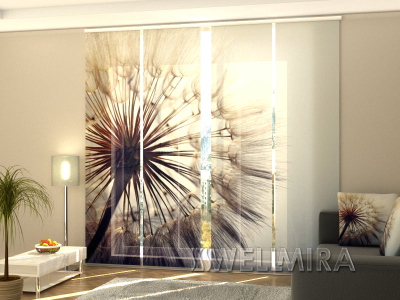 Sliding Panel Curtain Amazing Dandelion