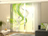 4-Panel Curtains Kit with 4-Track Rail, Green Abstraction, Size: 60x245 cm