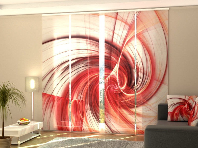 4-Panel Curtains Kit with 4-Track Rail, Moment, Size: 60x245 cm