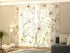 Set of 4 Panel Curtains Painted Flowers - Wellmira