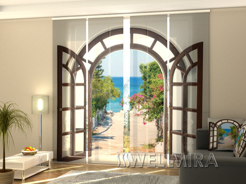Set of 4 Panel Curtains Sea Harmony - Wellmira