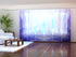 Sliding Panel Curtain Abstract Blue Flower