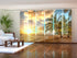 Set of 6 Sliding Panel Curtains Beautiful sunset on a Barbados