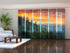 Set of 6 Panel Curtains Smoky Mountains Sunrise