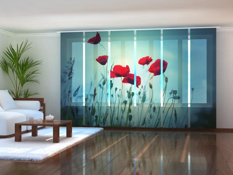 Set of 6 Panel Curtains Bamboo Beauty Forever - Wellmira