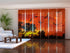 Sliding Panel Curtain Big Ibises at Sunset