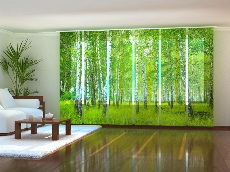 Set of 6 Panel Curtains Birch Grove - Wellmira