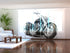 Sliding Panel Curtain Black Motorbike