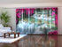 Set of 6 Panel Curtains Flowers at the Waterfall