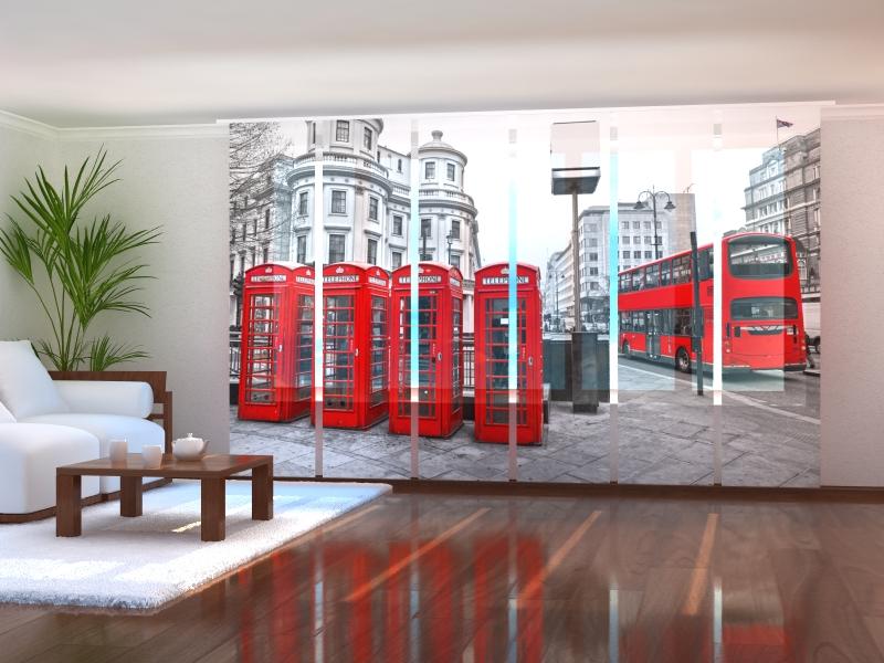 Set of 6 Panel Curtains London Bus - Wellmira