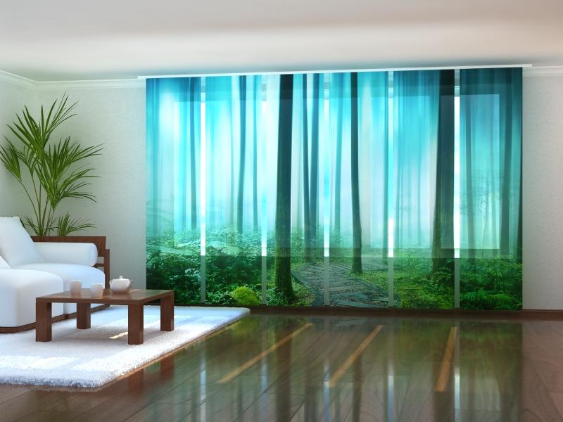 Set of 6 Panel Curtains Magic Wood - Wellmira