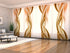 Sliding Panel Curtain Abstract Brown Waves