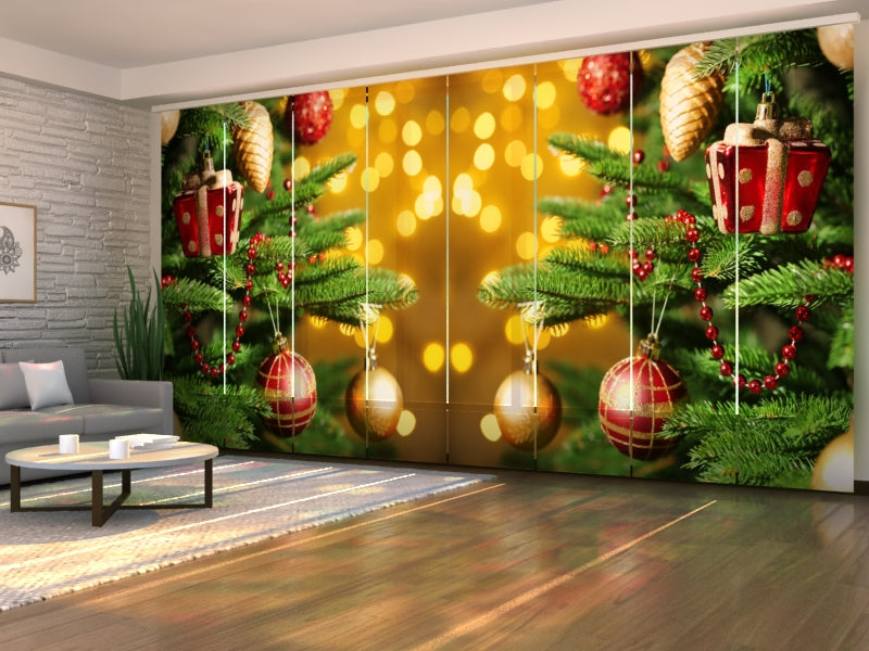 Set of 8 Panel Curtains Christmas Toys