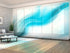 Set of 8 Panel Curtains Delicate Blue Abstraction