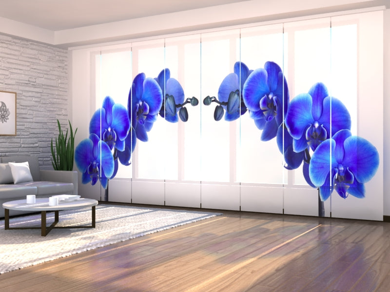 Set of 8 Panel Curtains Lovely Sapphire