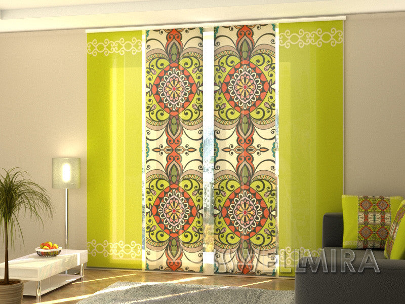 Sliding Panel Curtain Aztecs - Wellmira