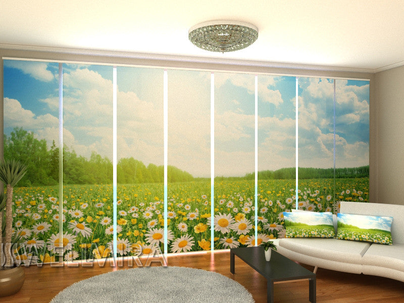 Set of 8 Panel Curtains Field Camomiles - Wellmira