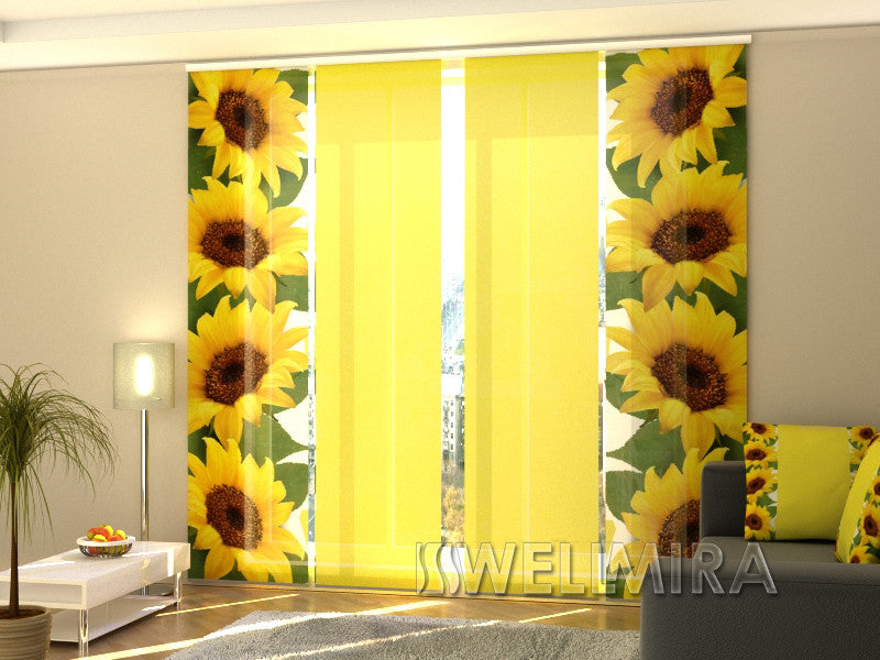 Set of 4 Panel Curtains Morning Sun - Wellmira