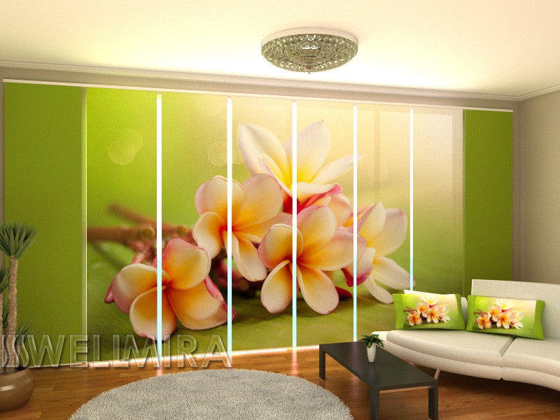 Set of 8 Panel Curtains Spring Flowers - Wellmira