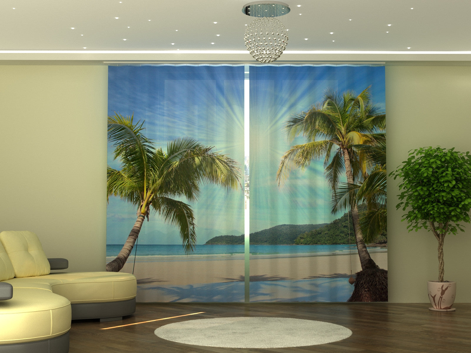 Photo-curtain Palm Trees W290xH250 cm - Wellmira