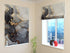 Roman Blind Gray and Gold Marble