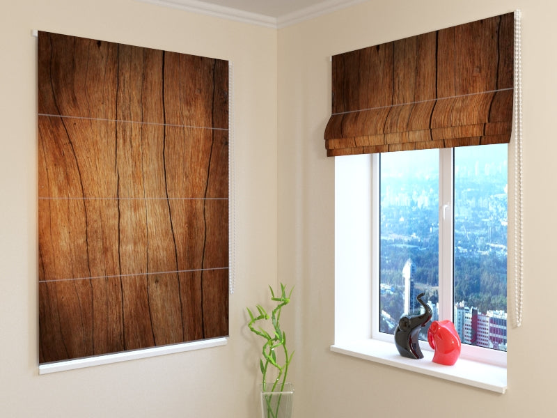 Roman Blind Old Wood Wall