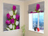 Roman Blind Purple and White Tulips