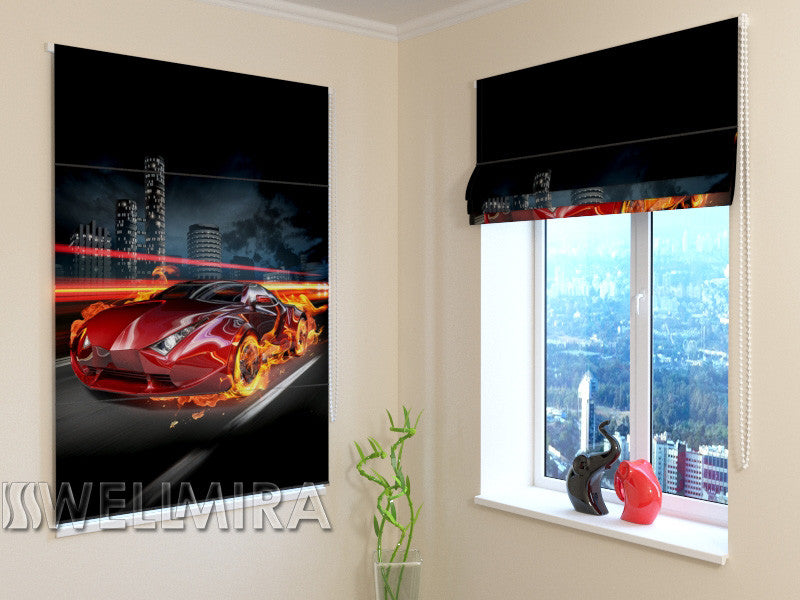 Roman Blind Fiery Supercar - Wellmira