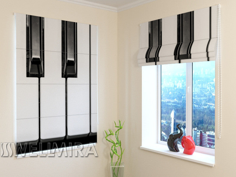 Roman Blind Piano Keys - Wellmira