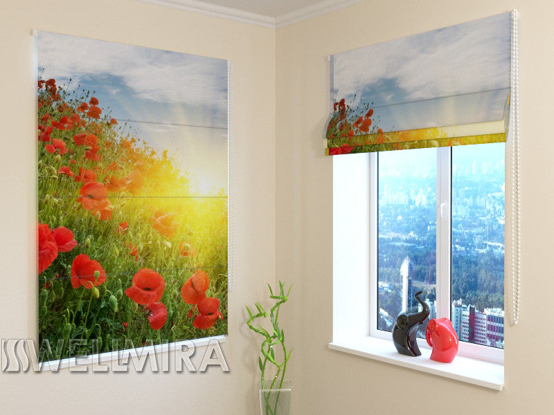 Roman Blind Poppies Hill - Wellmira