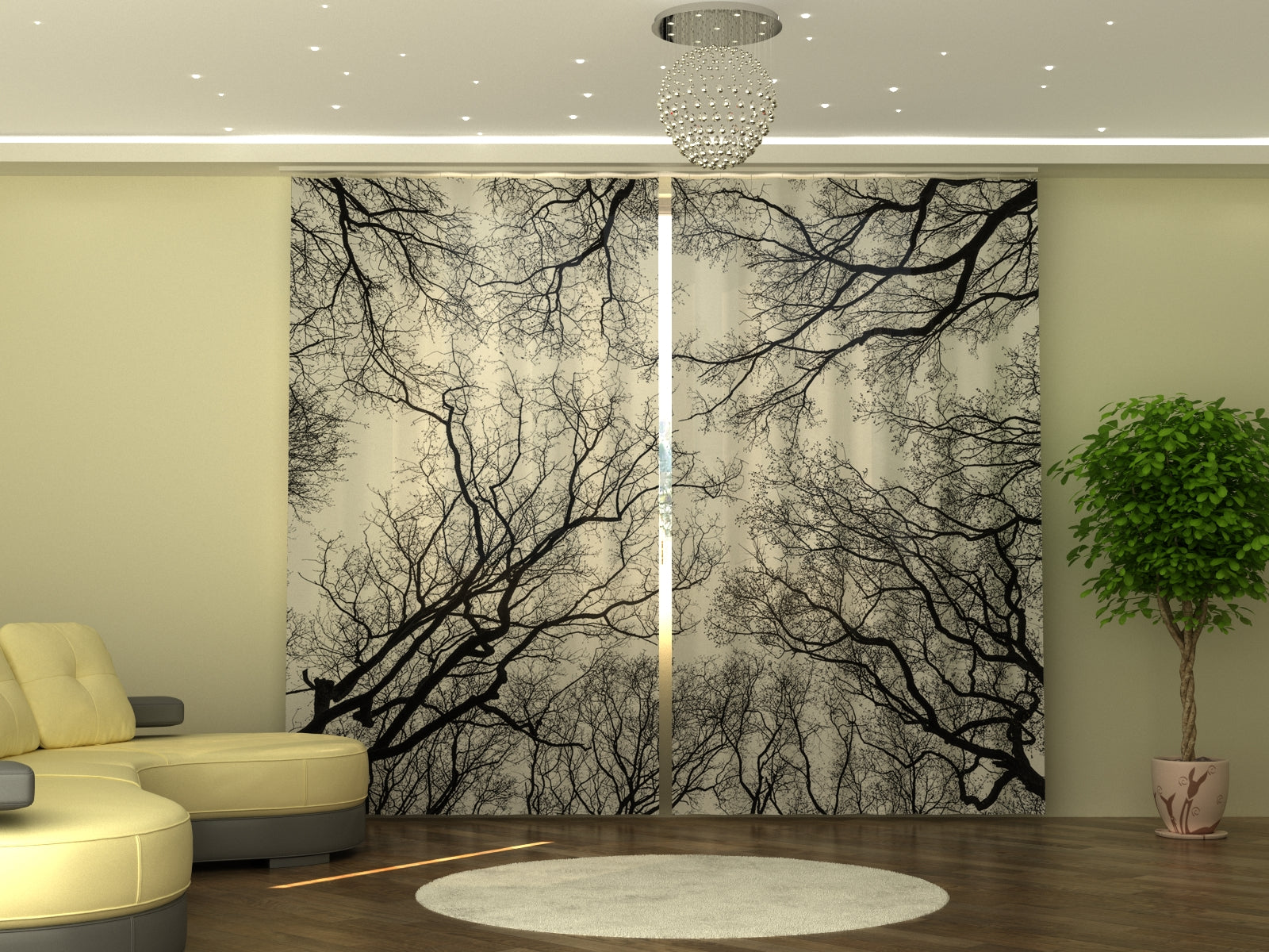 Photo-curtain February Sky W290xH245 cm