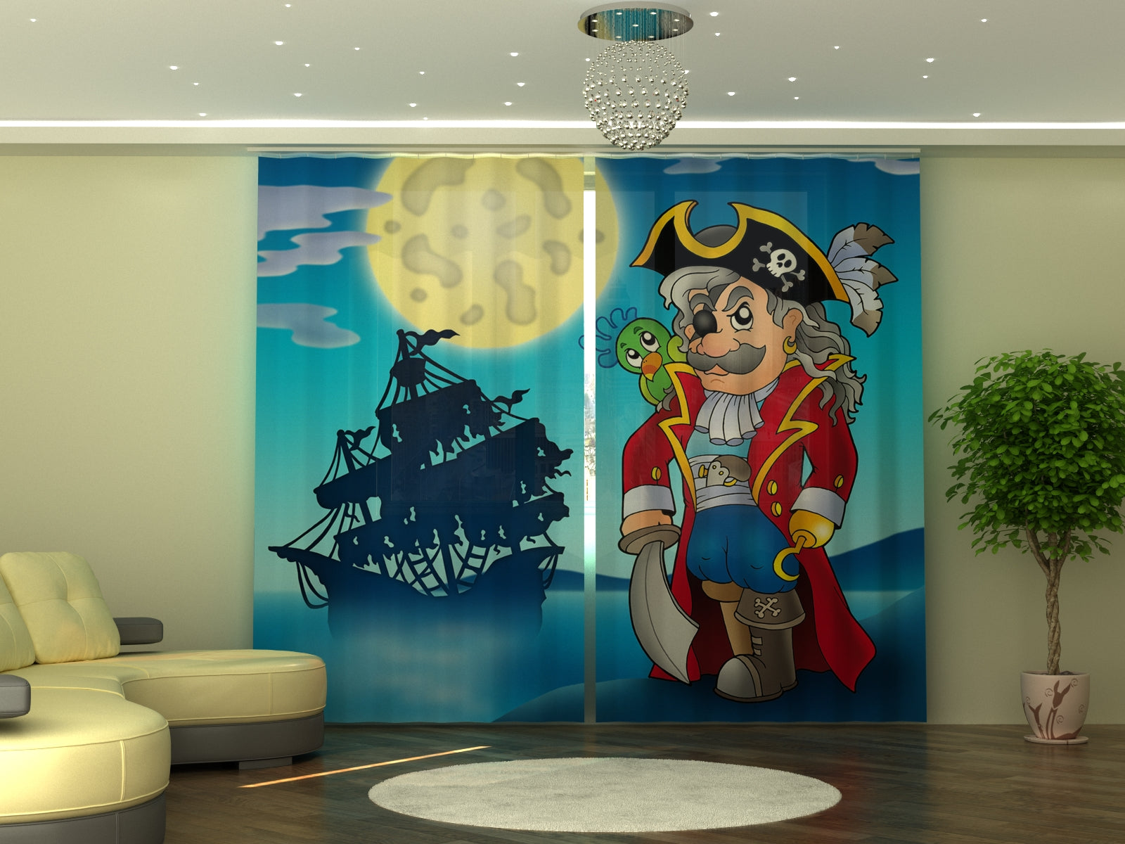 Photo-curtain Pirate W290xH245 cm