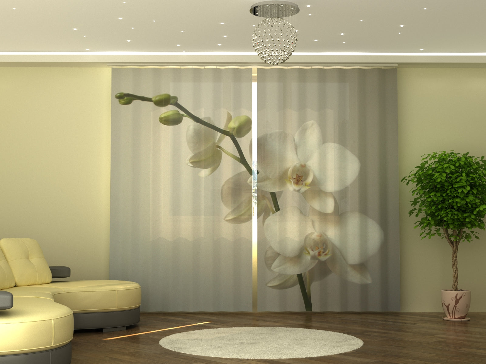 Photo-curtain Riga Orchid W290xH245 cm
