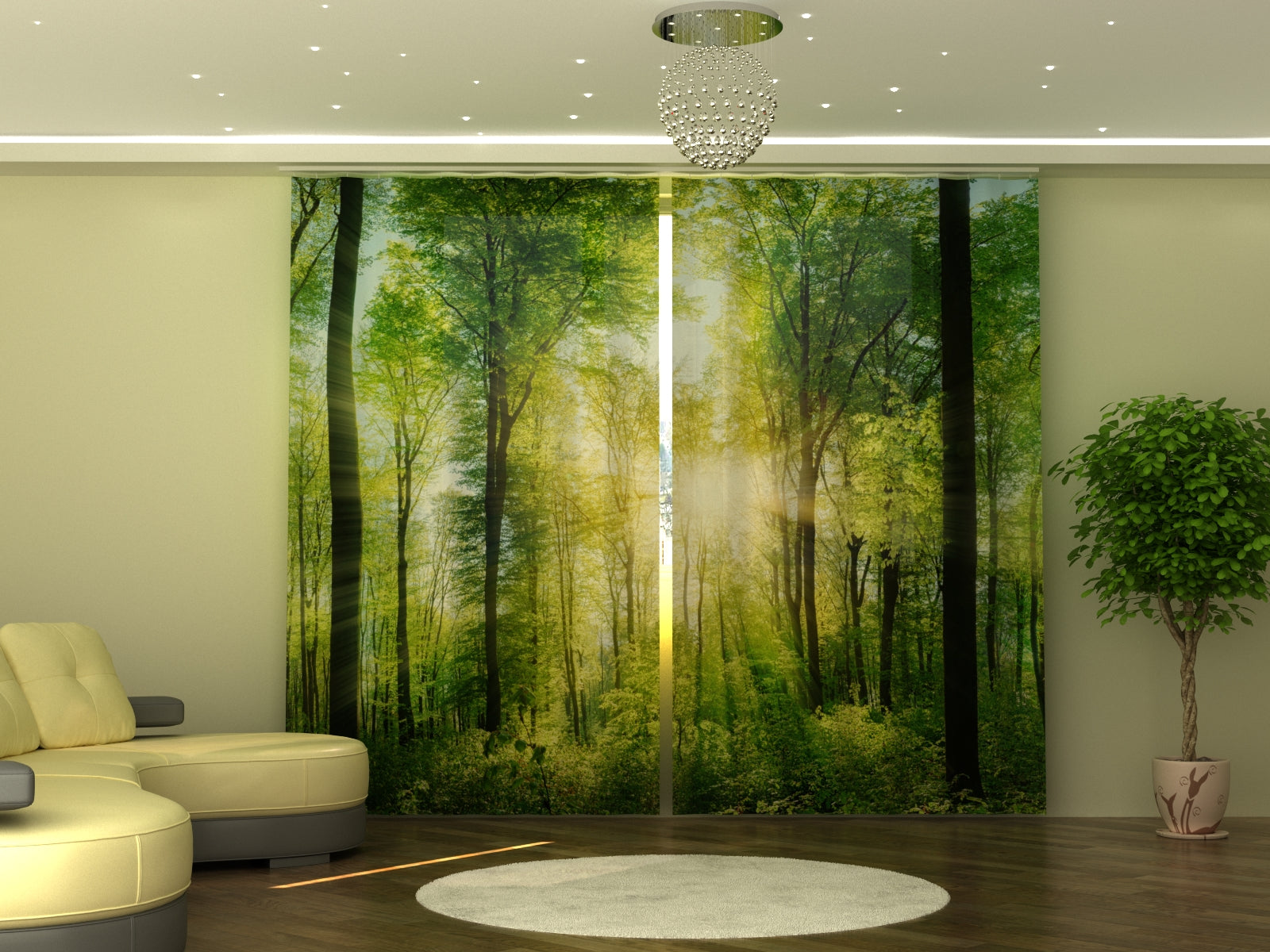 Photo-curtain Sun Rays W290xH245 cm