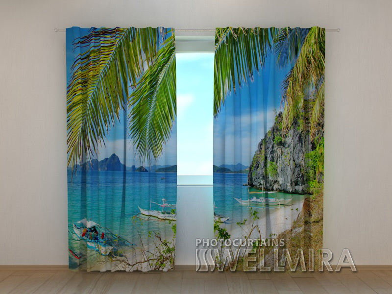 Photo Curtain Sand Coast - Wellmira