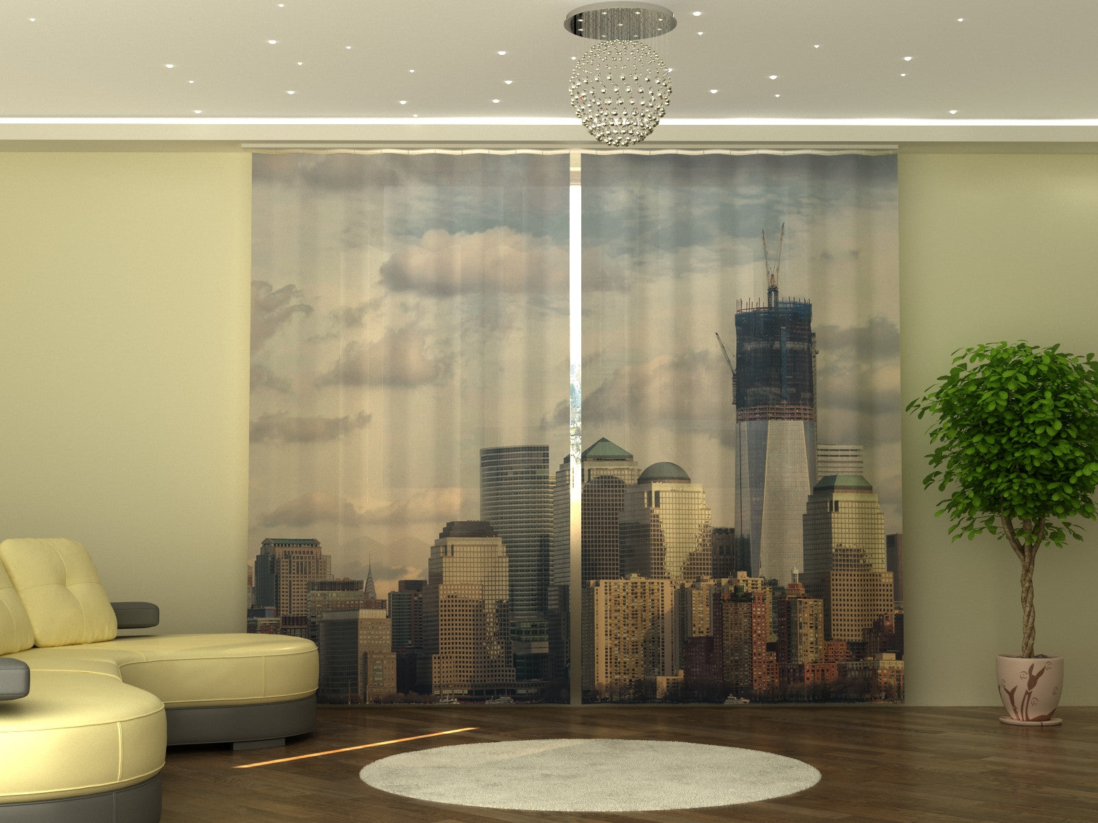 Photo-curtain Silver City W290xH250 cm - Wellmira