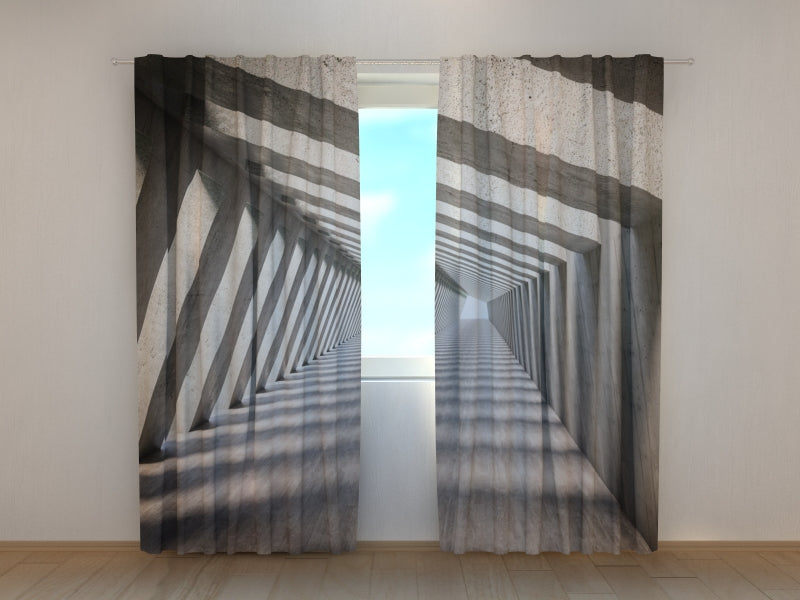 Photo Curtain Stone Tunnel