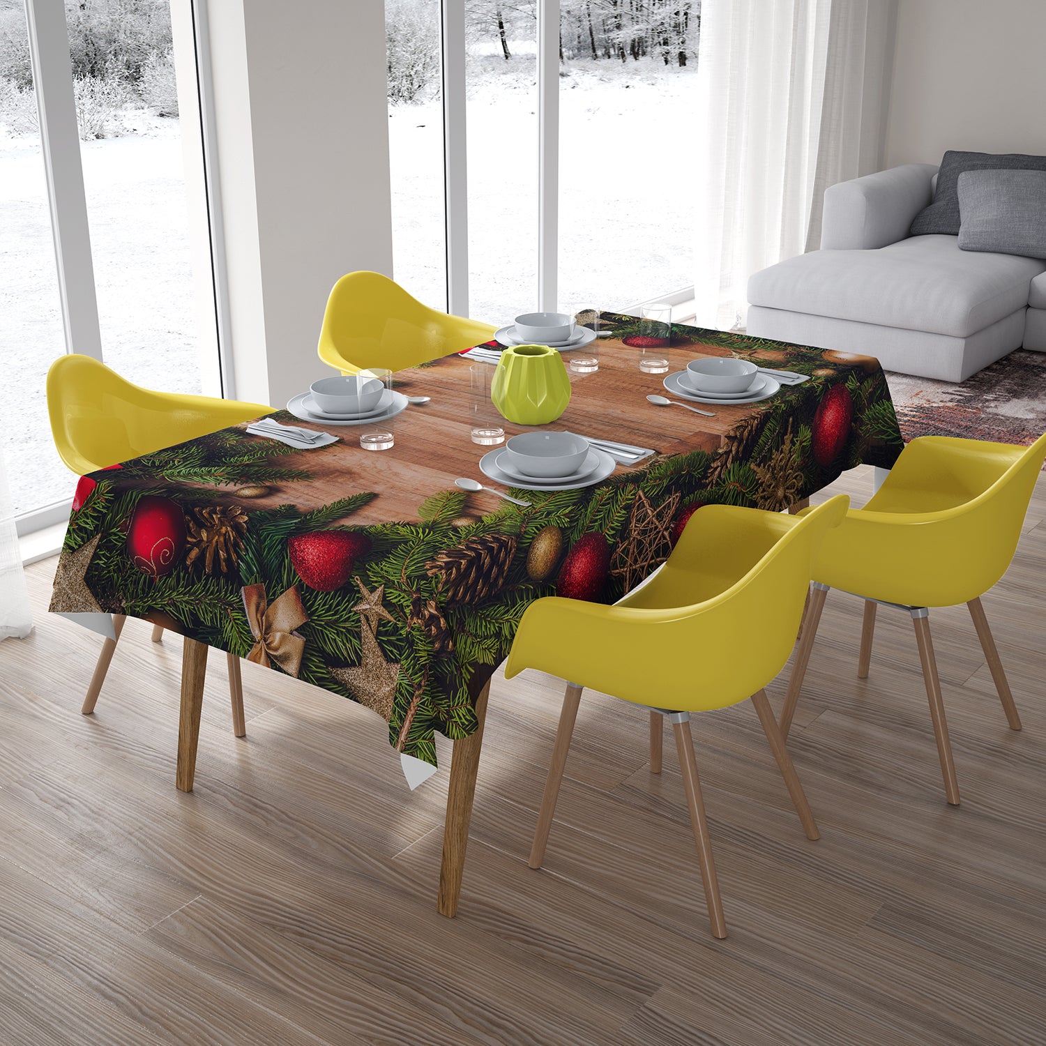 Christmas Tablecloth Christmas Vintage Decoration - Wellmira