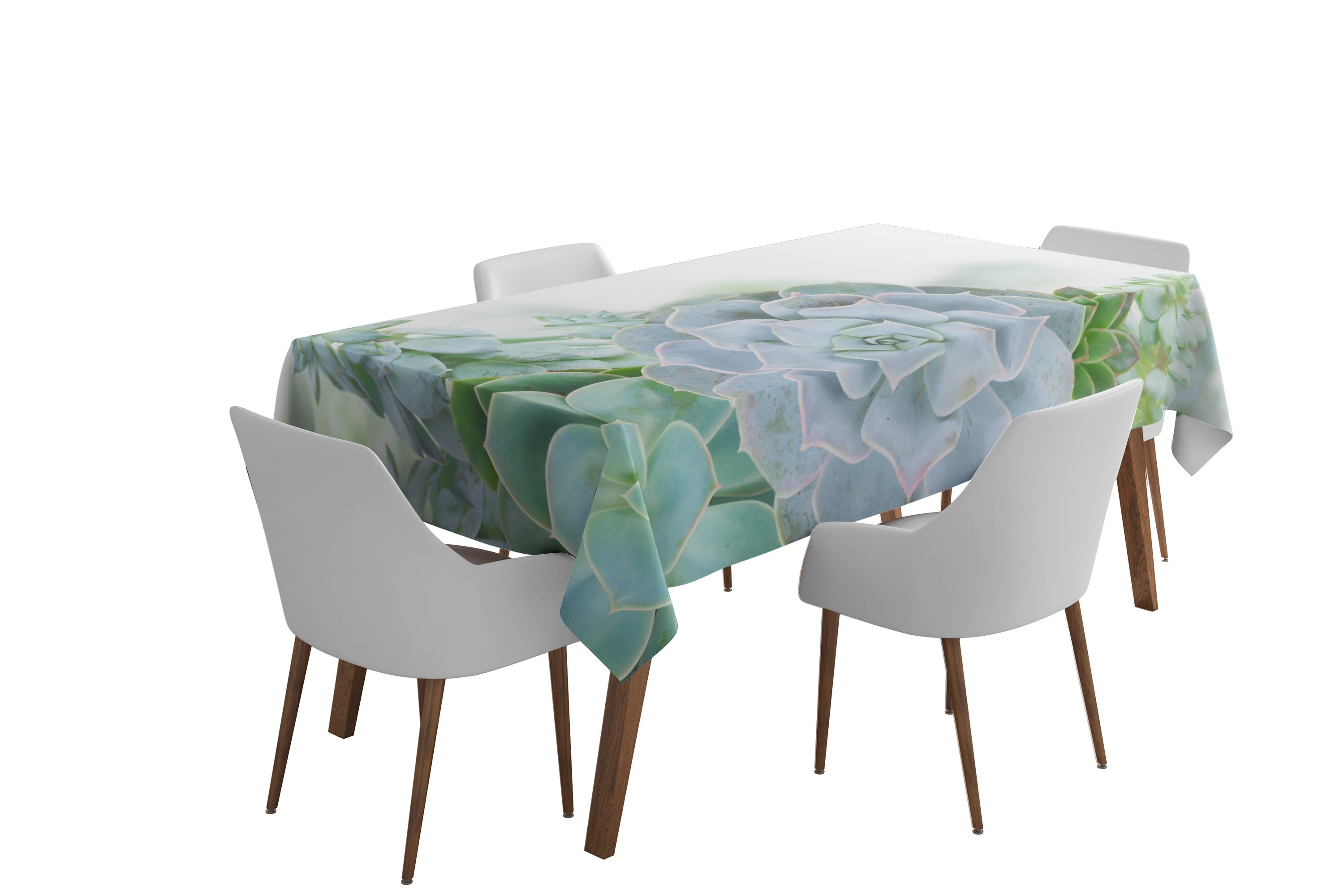 Tablecloth Green Succulent Plants - Wellmira