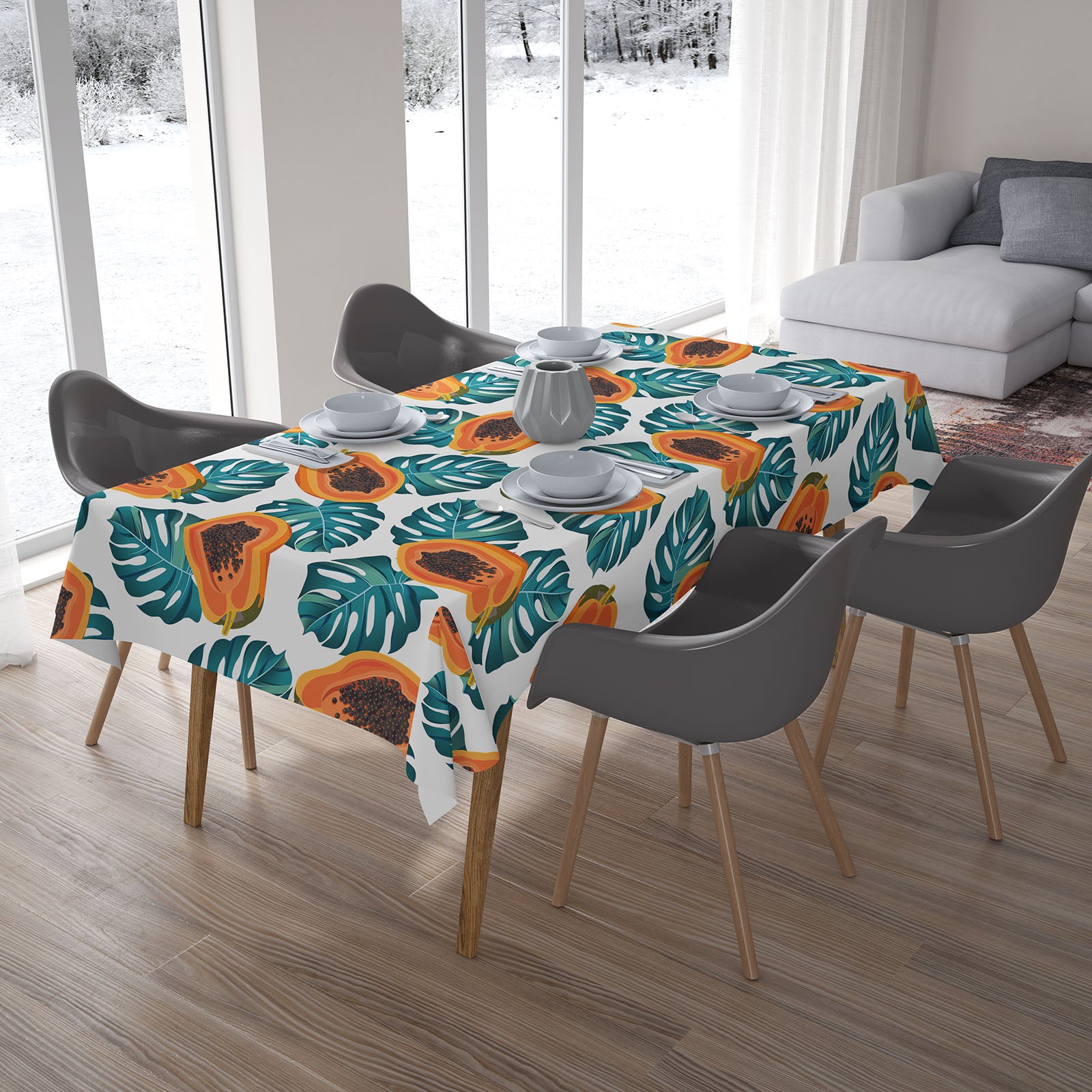 Tablecloth Passion Fruit and Tropical Leaves