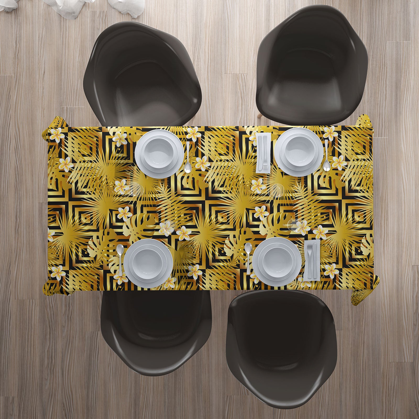 Tablecloth Golden Palm Leaves
