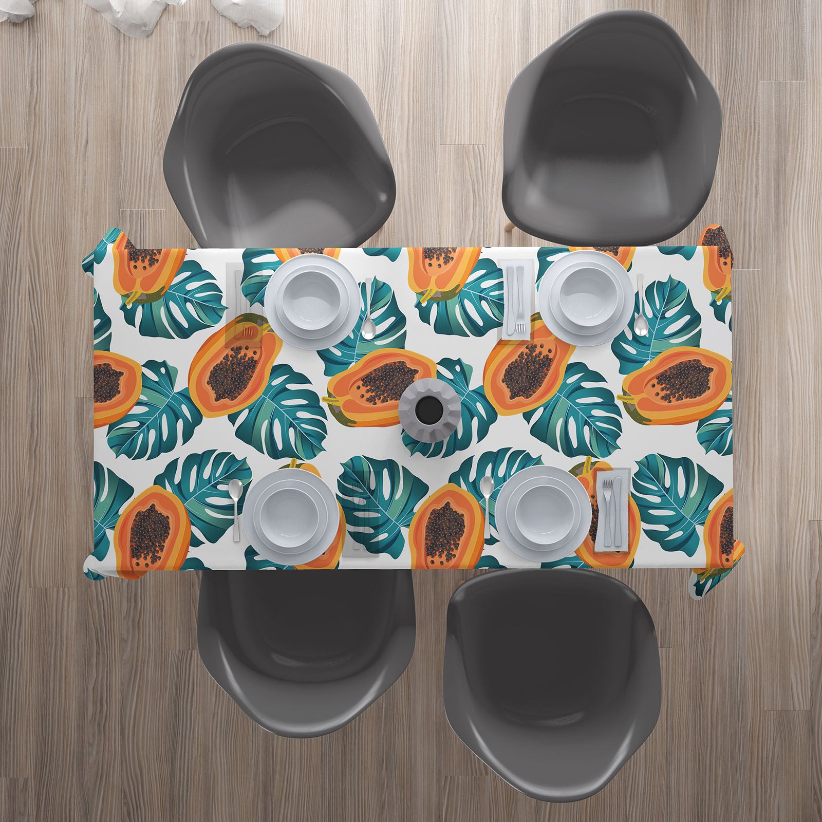 Tablecloth Passion Fruit and Tropical Leaves
