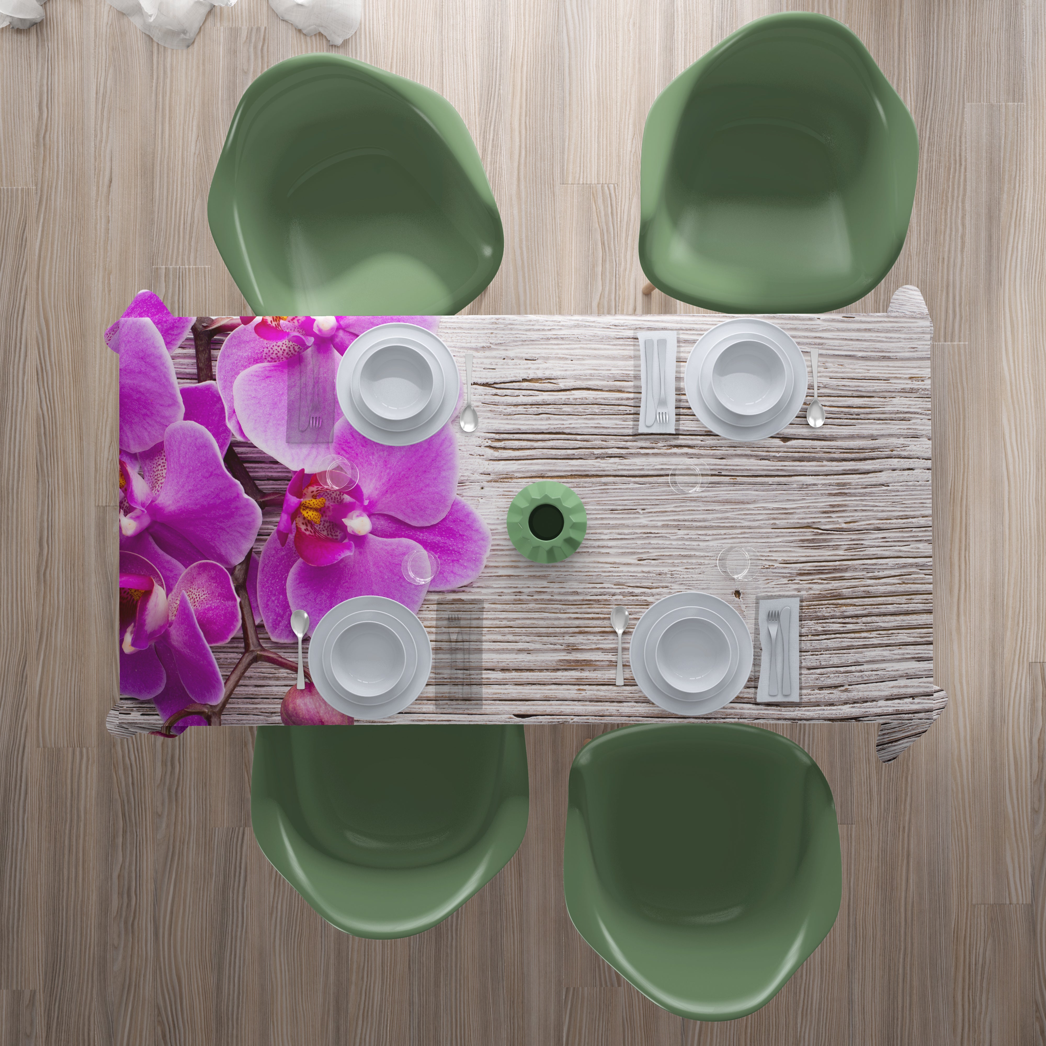 Tablecloth Orchids and Tree 2