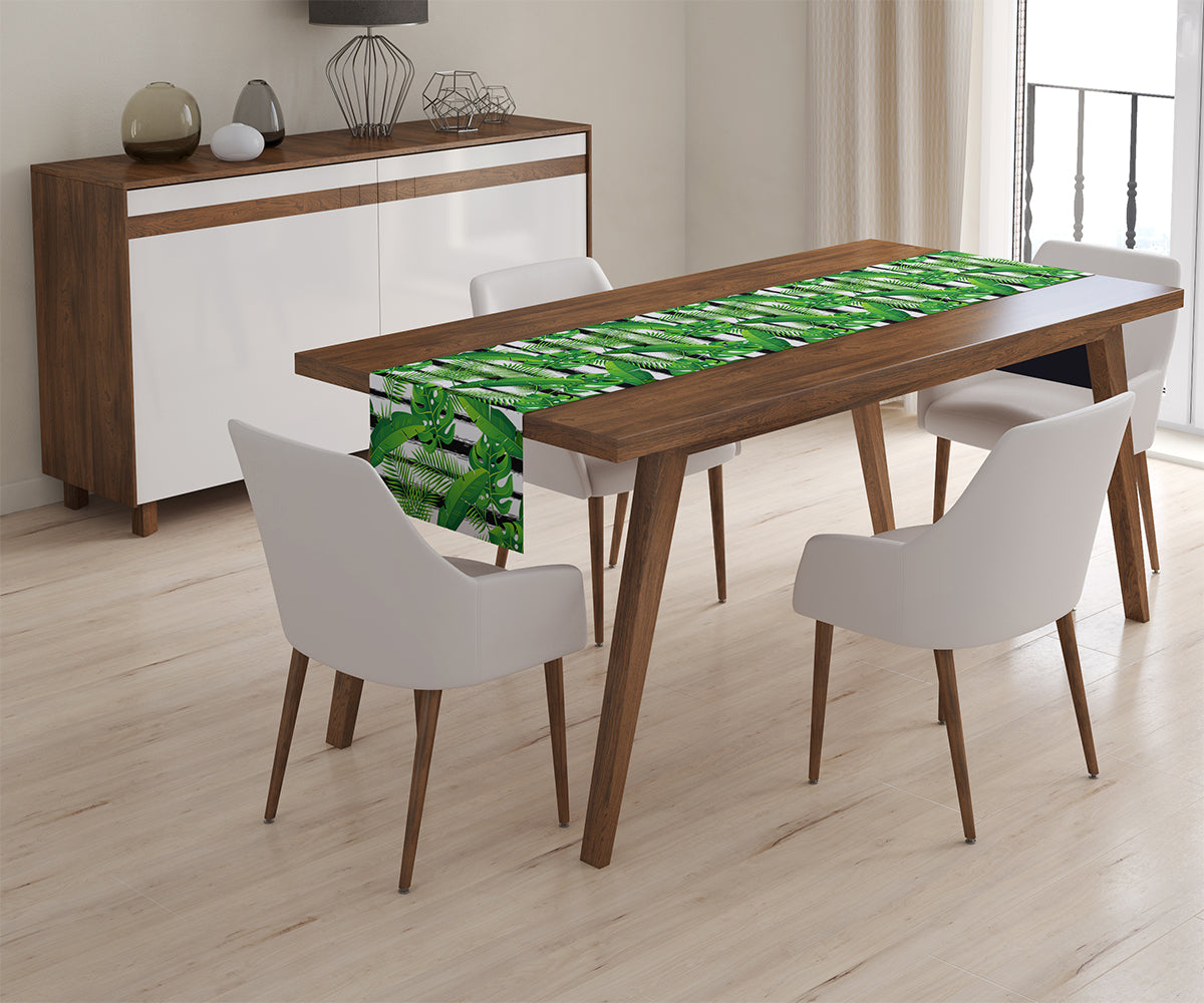 Table Runner Exotic Tropical Plants - Wellmira
