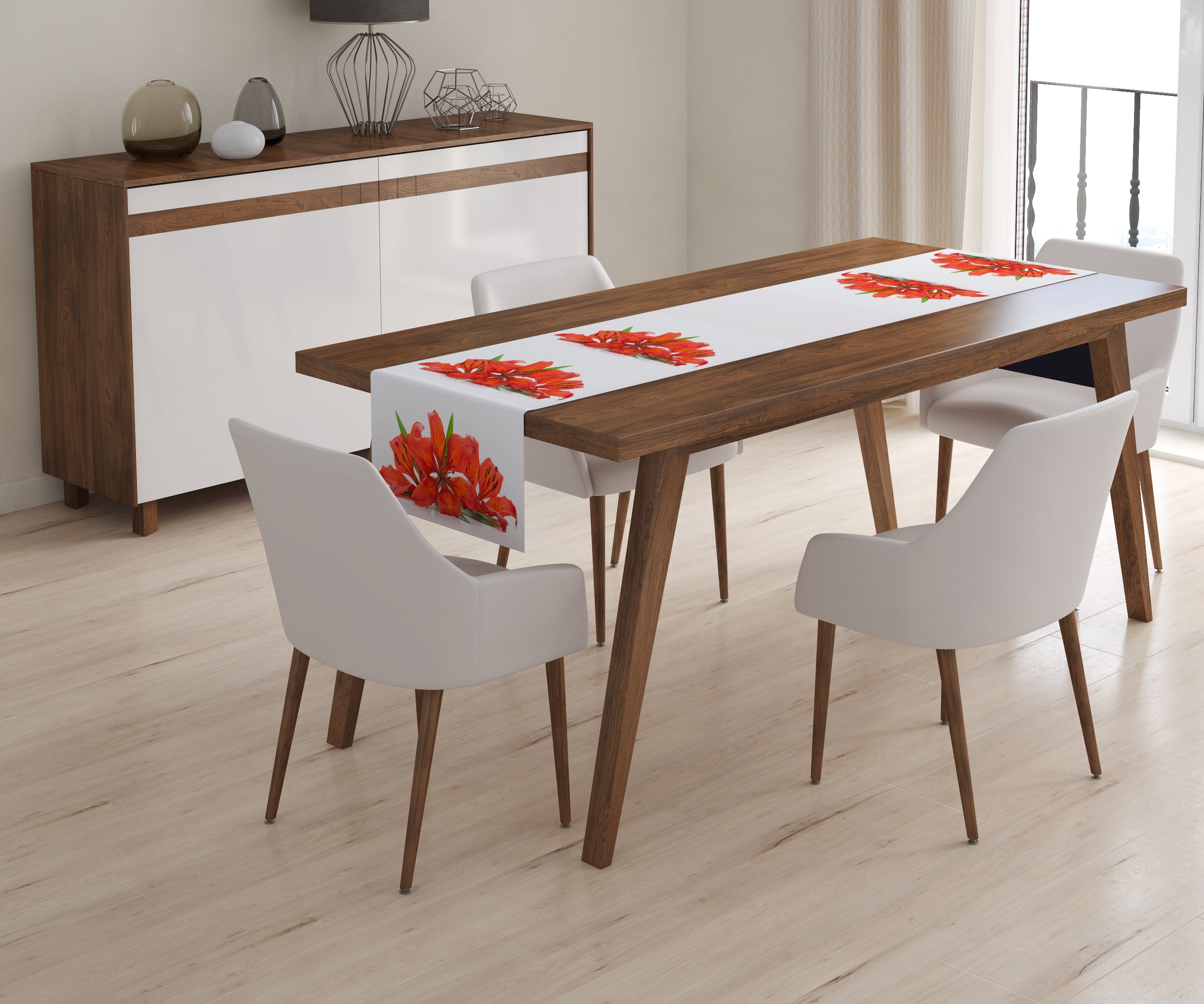 Table Runner Fiery Lilies - Wellmira