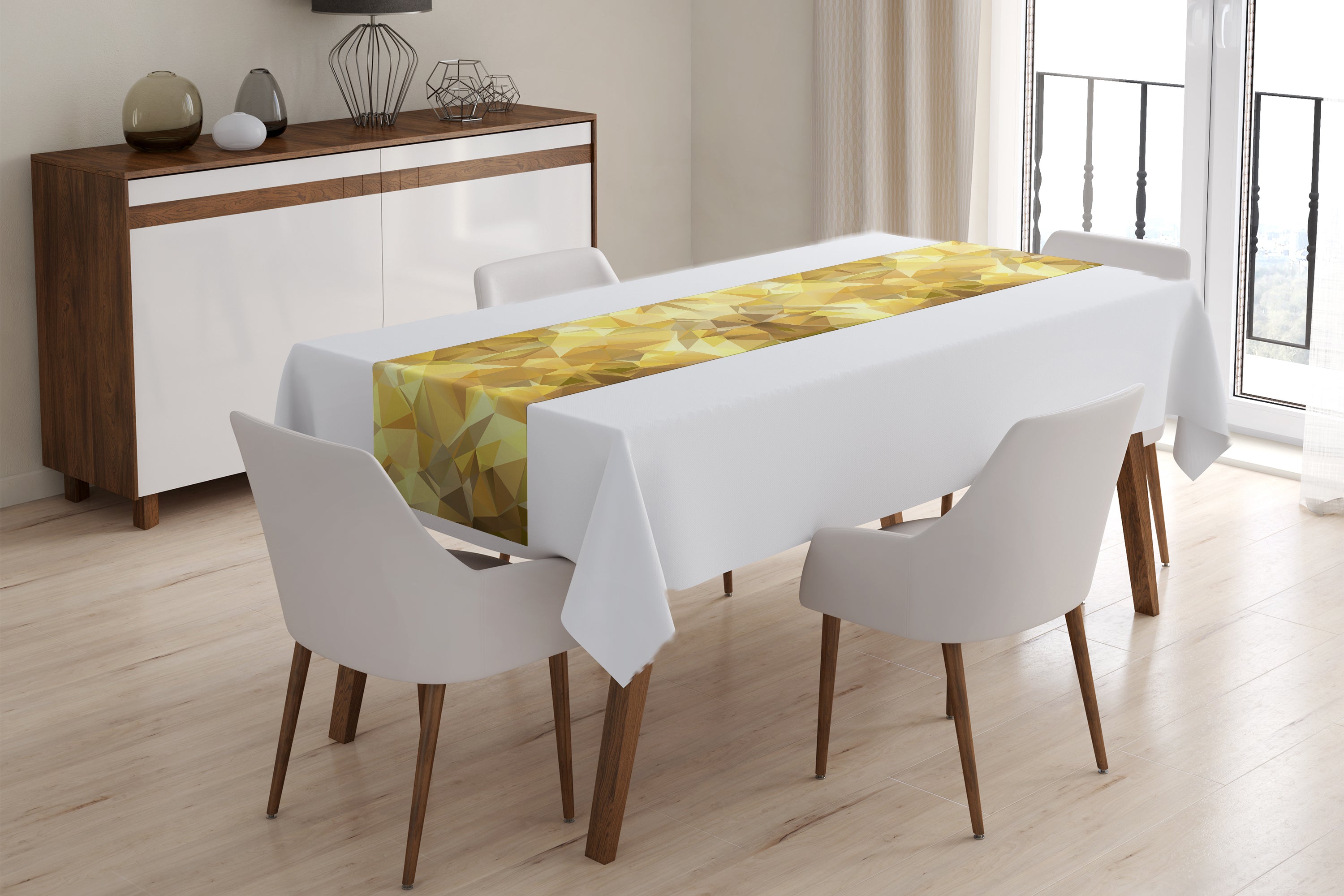 Table Runner Golden Abstraction - Wellmira