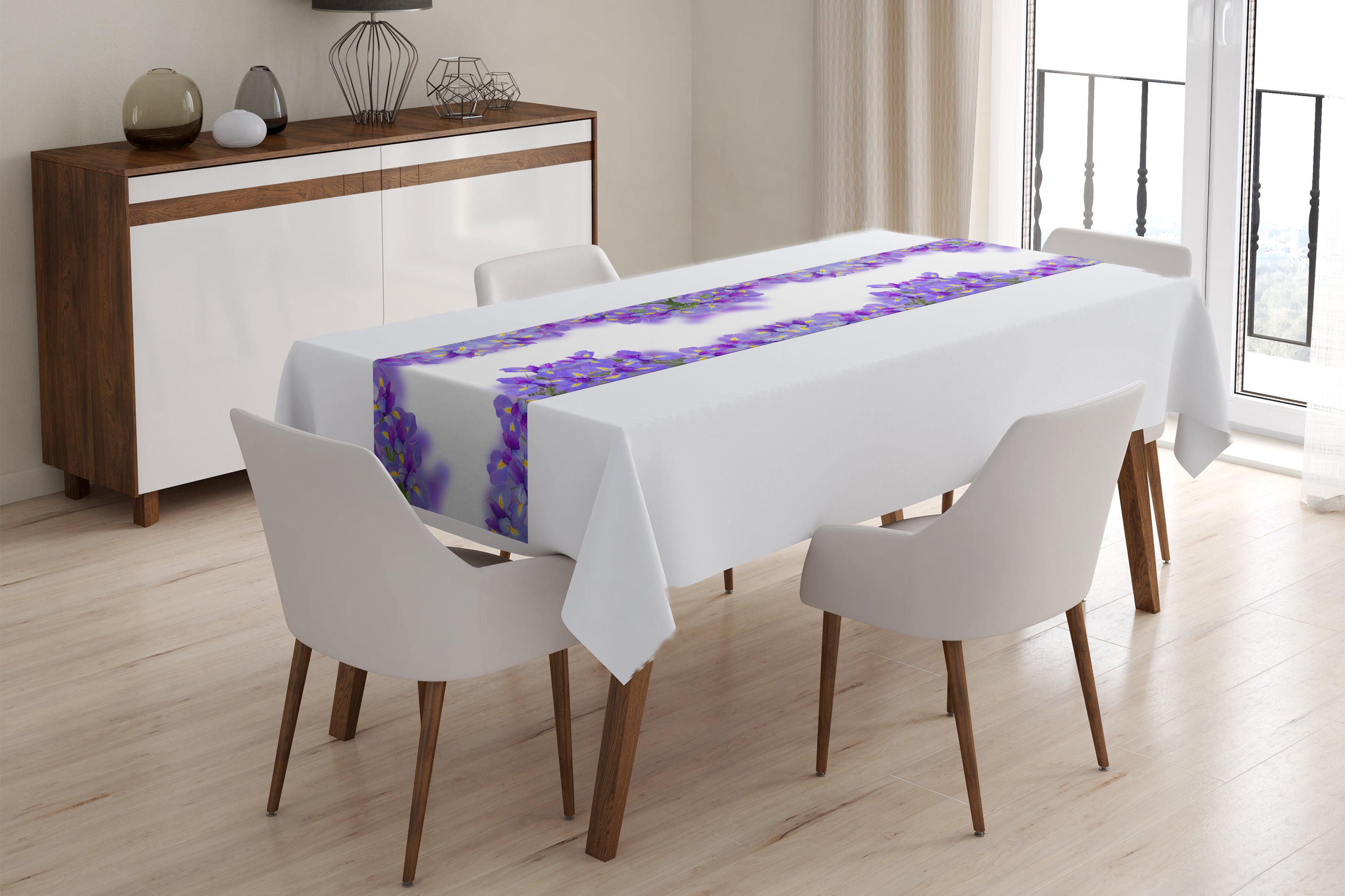 Table Runner Spring Irises - Wellmira