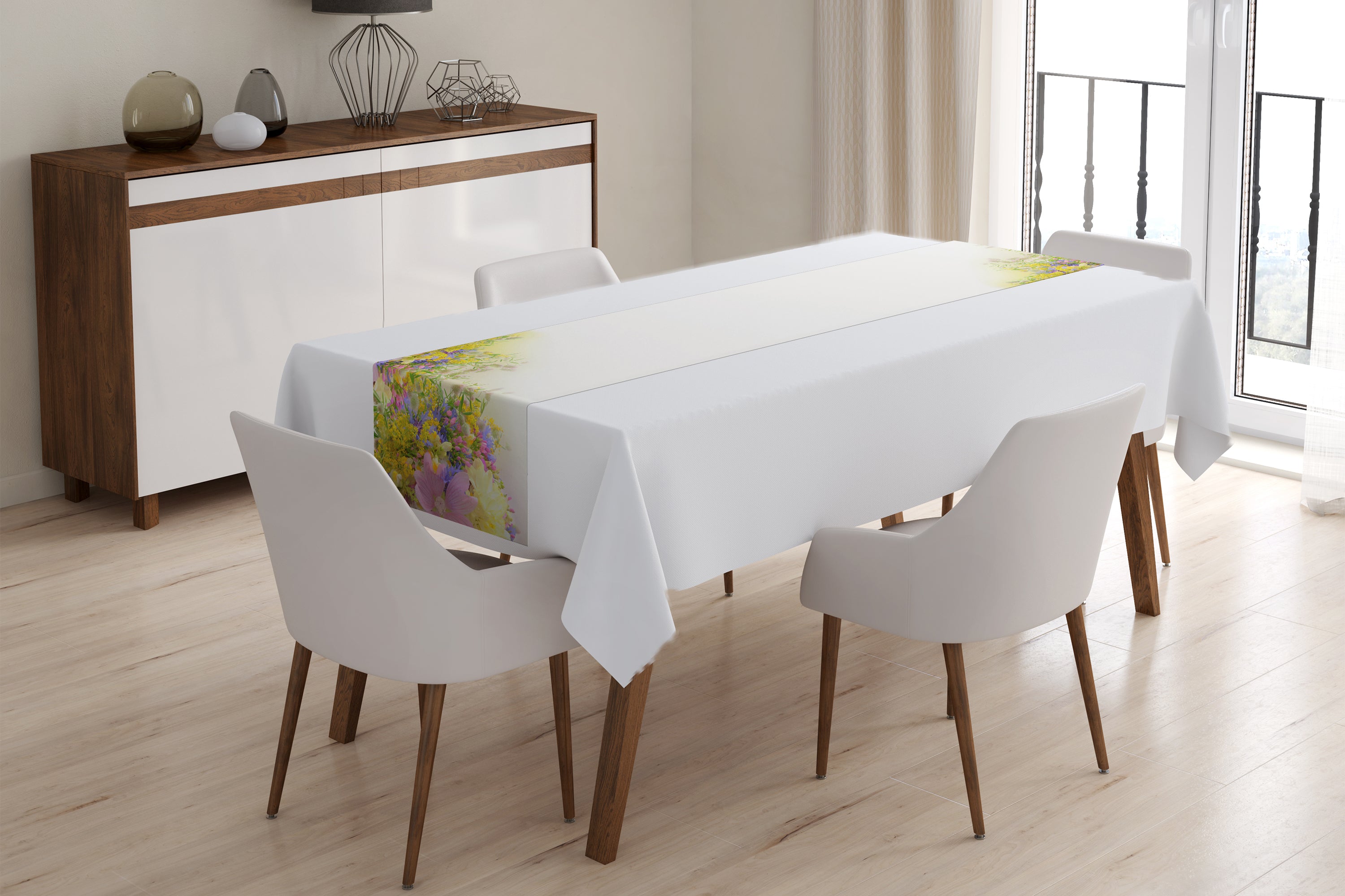 Table Runner Summer field flowers - Wellmira